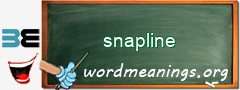 WordMeaning blackboard for snapline